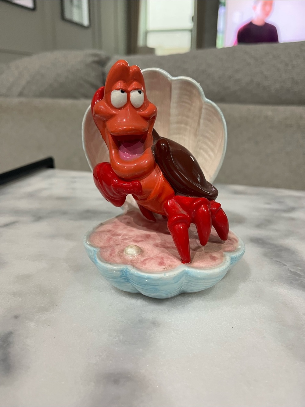 Disney Sebastian Crab Figurine in Red and Brown